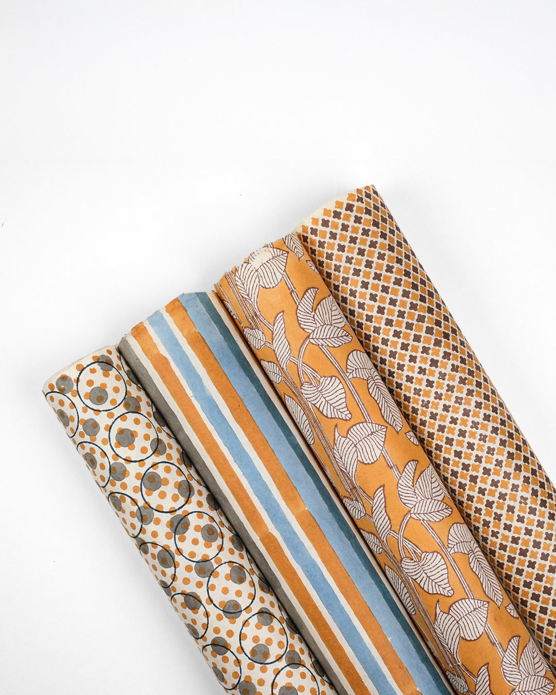 Set of 4 - The Unboxed Yellow Gift Wrapping Papers