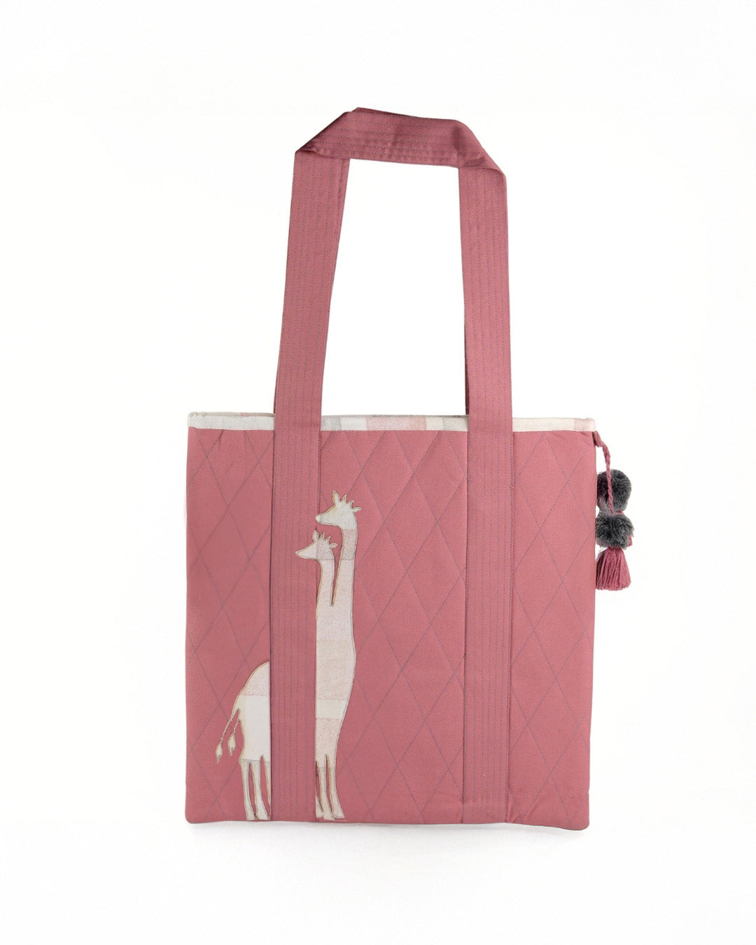 Gond Folk Giraffe - Pink Laptop Tote