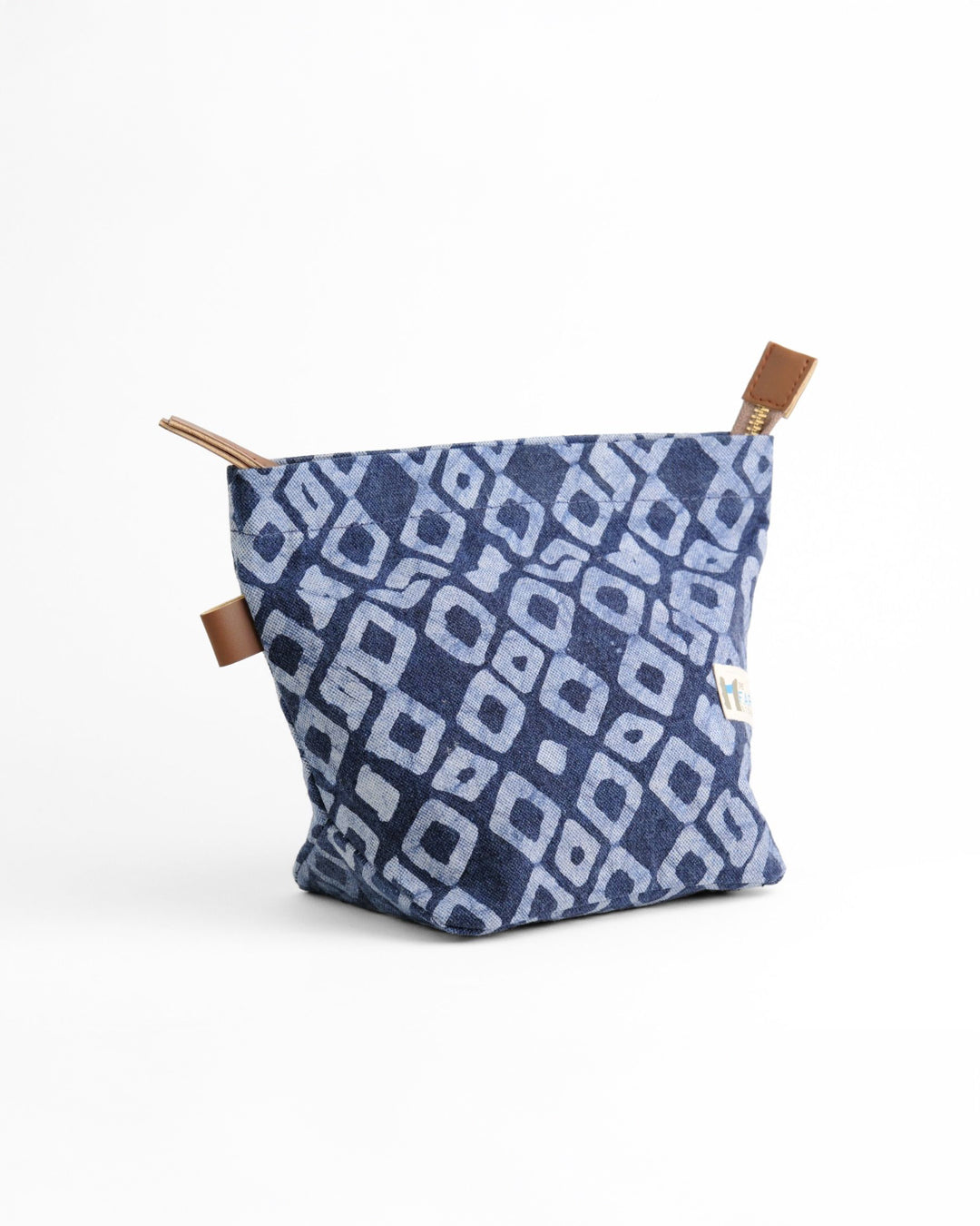 Denim Geometric - Travel Pouch (S)