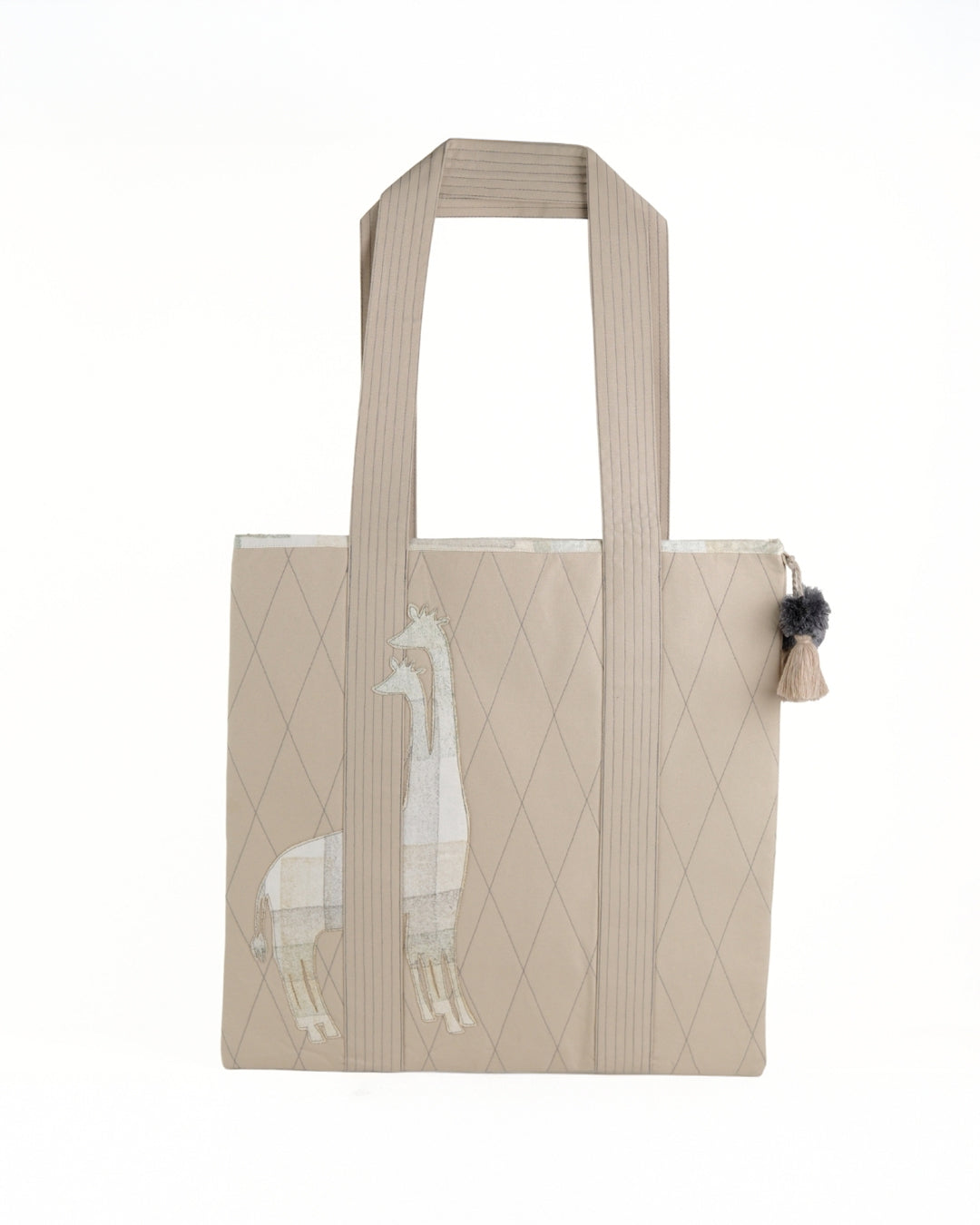 Gond Folk Giraffe - Beige Laptop Tote