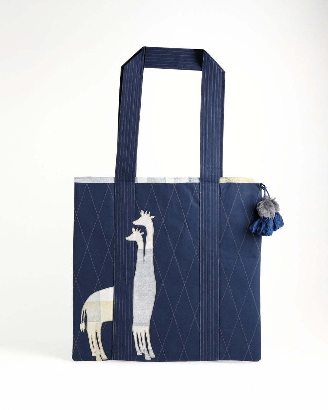 Gond Folk Giraffe - Blue Laptop Tote