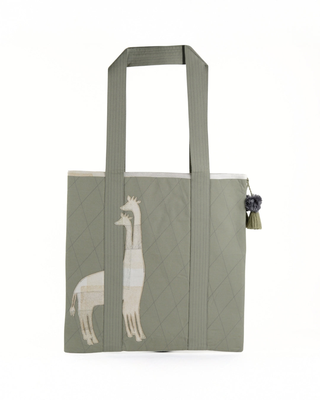 Gond Folk Giraffe - Green Laptop Tote