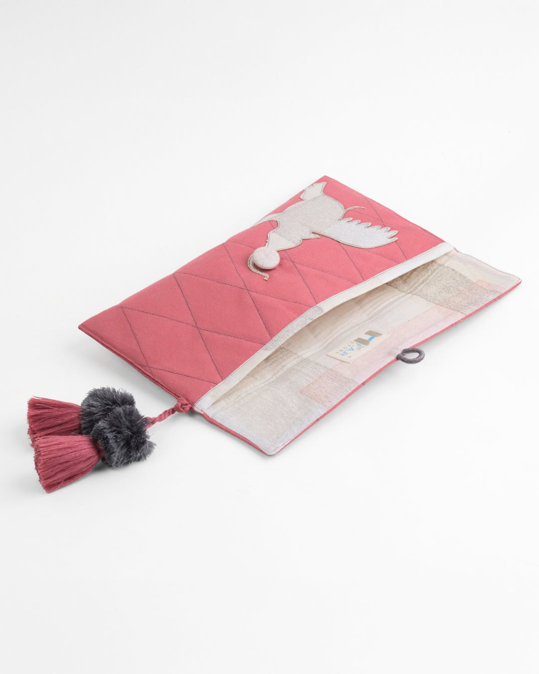Gond Folk Elephant - Pink Pencil Pouch
