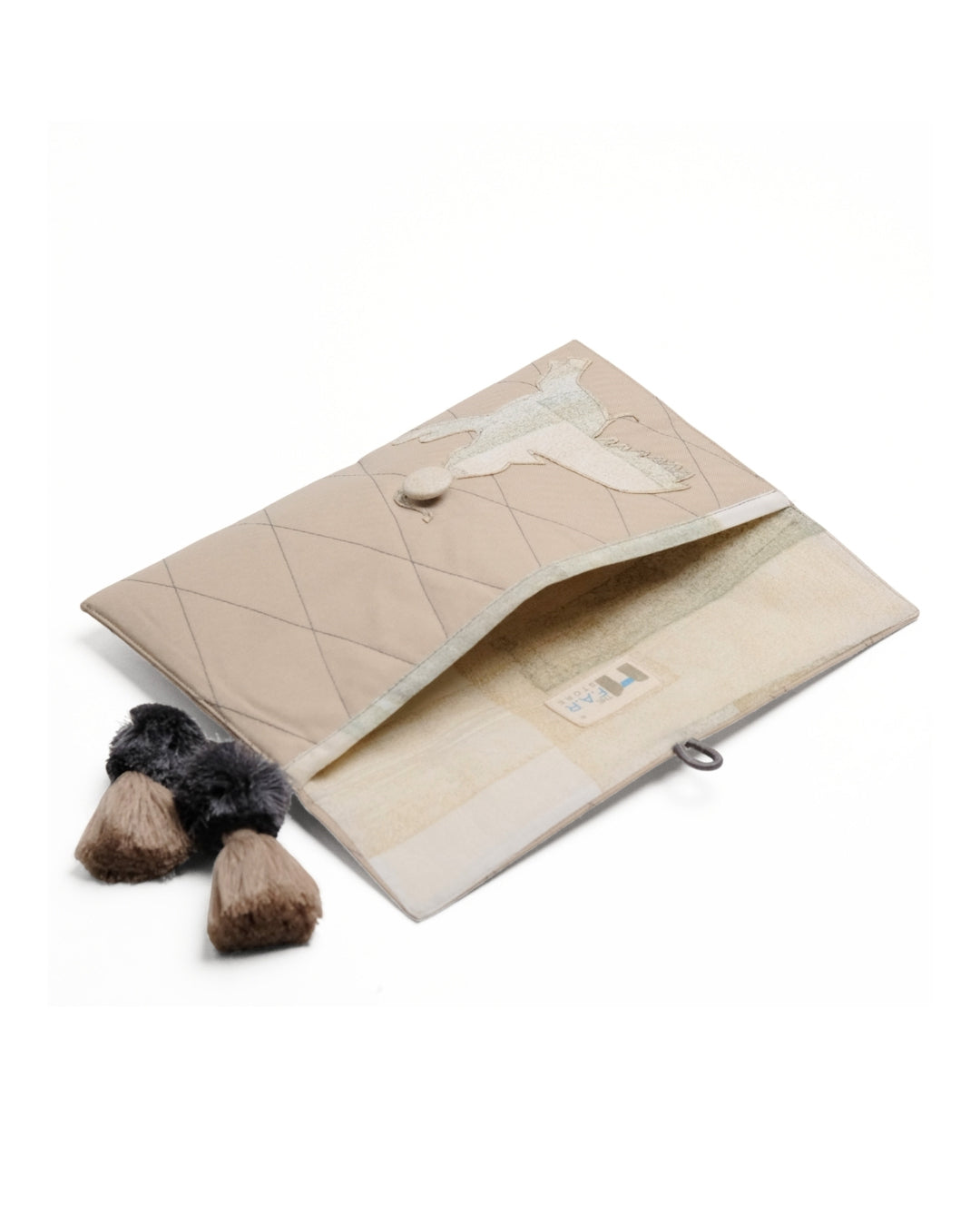 Gond Folk Elephant - Beige Pencil Pouch