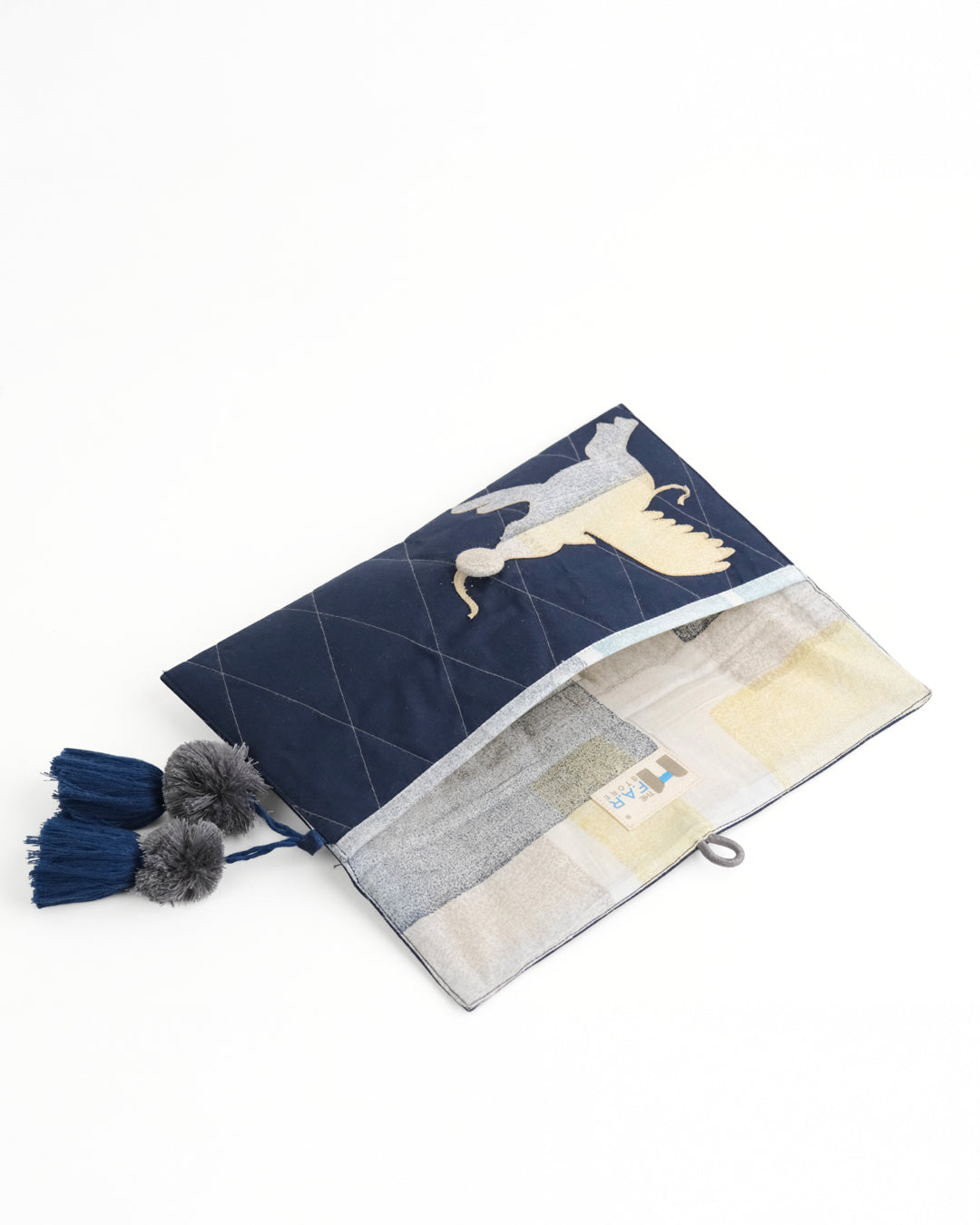 Gond Folk Elephant - Blue Pencil Pouch