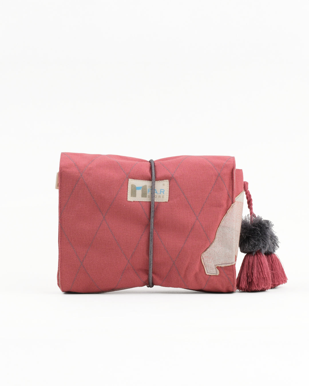 Gond Folk Bear - Pink Cable Pouch