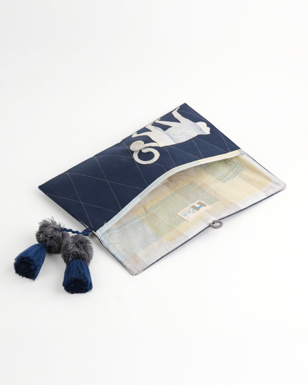 Gond Folk Monkey - Blue Pencil Pouch