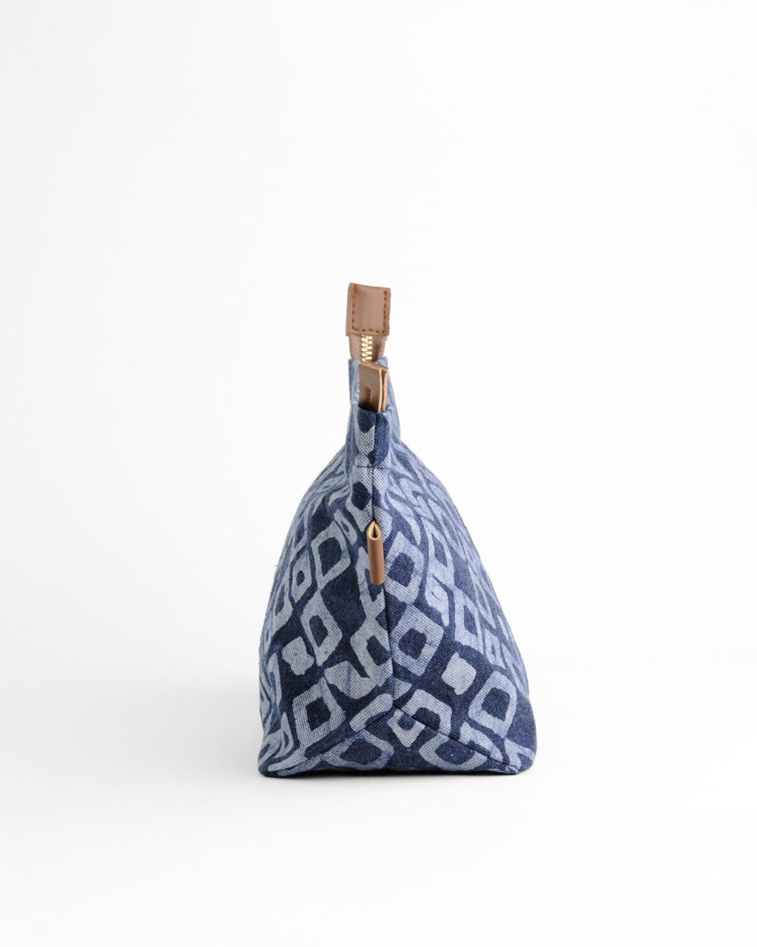 Denim Geometric - Travel Pouch (S)