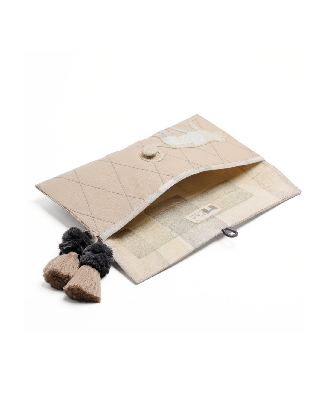 Gond Folk Monkey - Beige Pencil Pouch