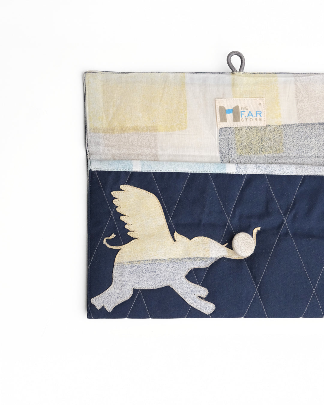 Gond Folk Elephant - Blue Pencil Pouch