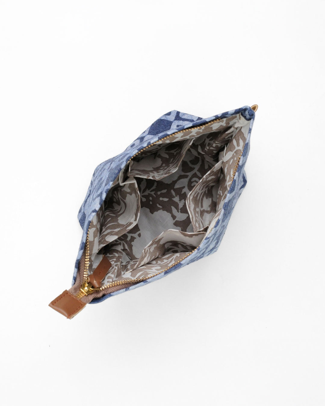 Denim Geometric - Travel Pouch (S)