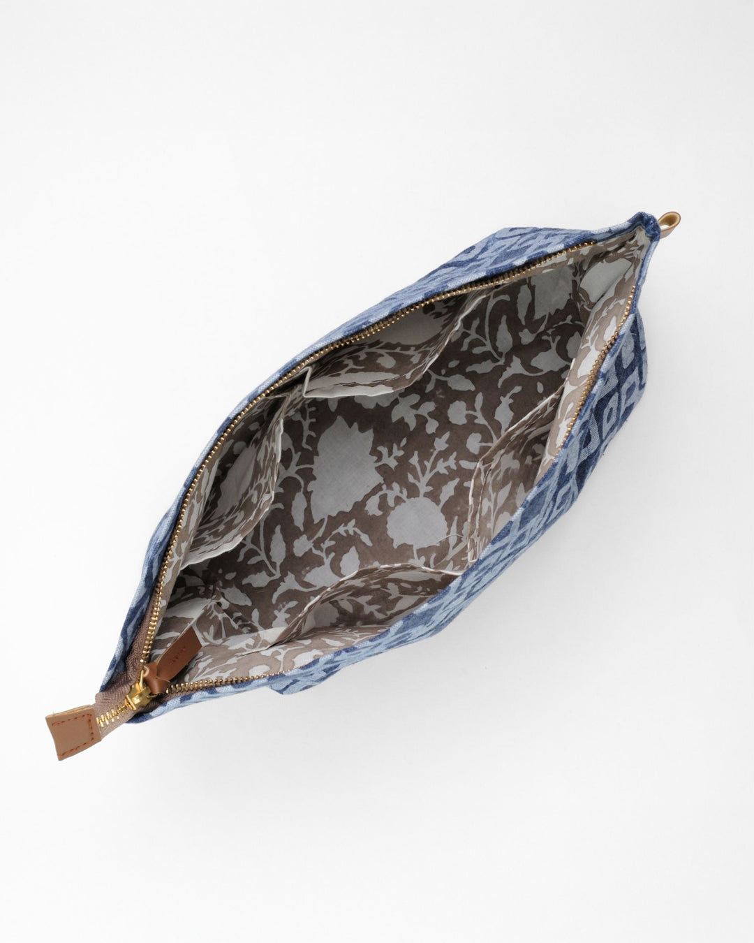 Denim Geometric - Travel Pouch (L)