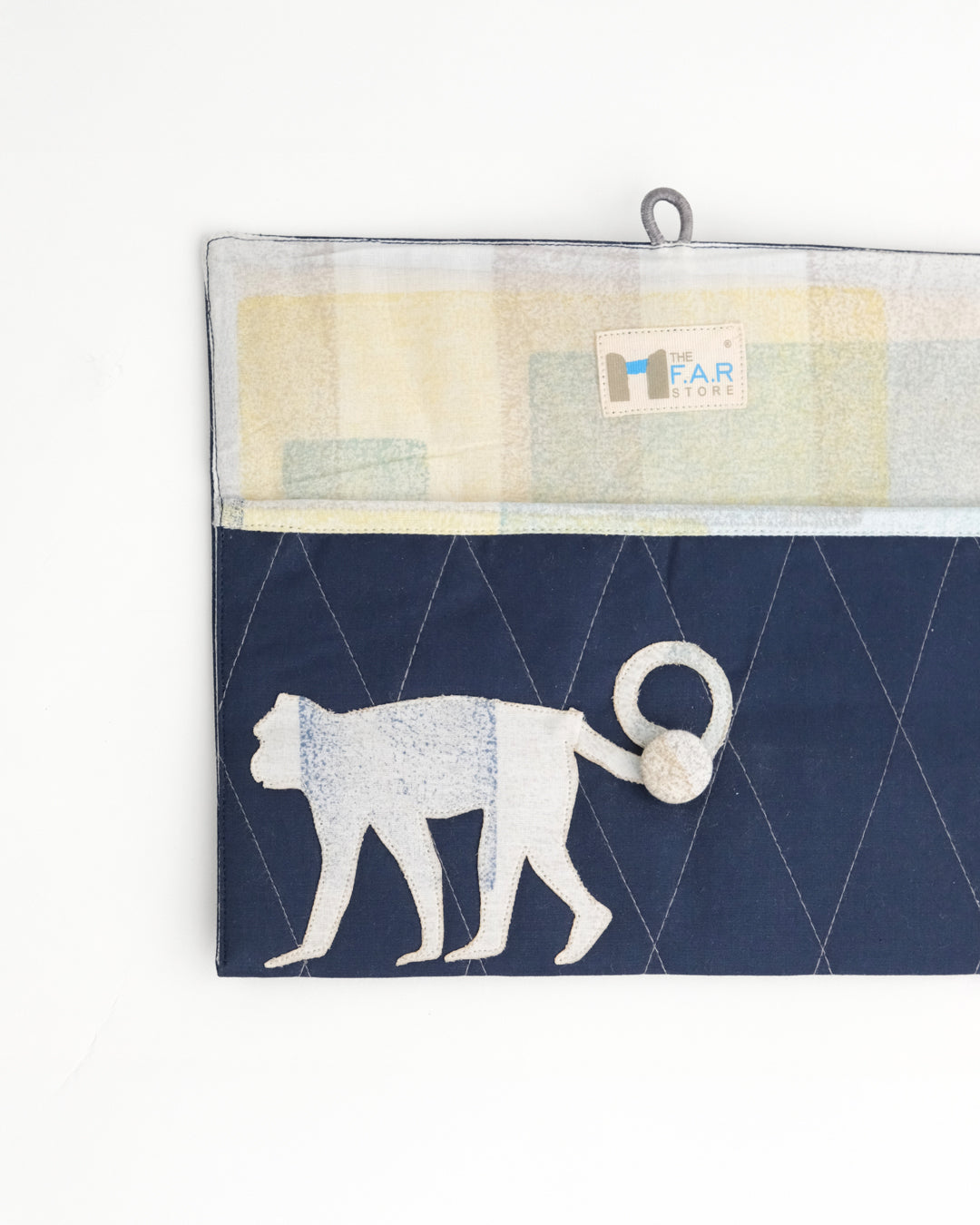 Gond Folk Monkey - Blue Pencil Pouch