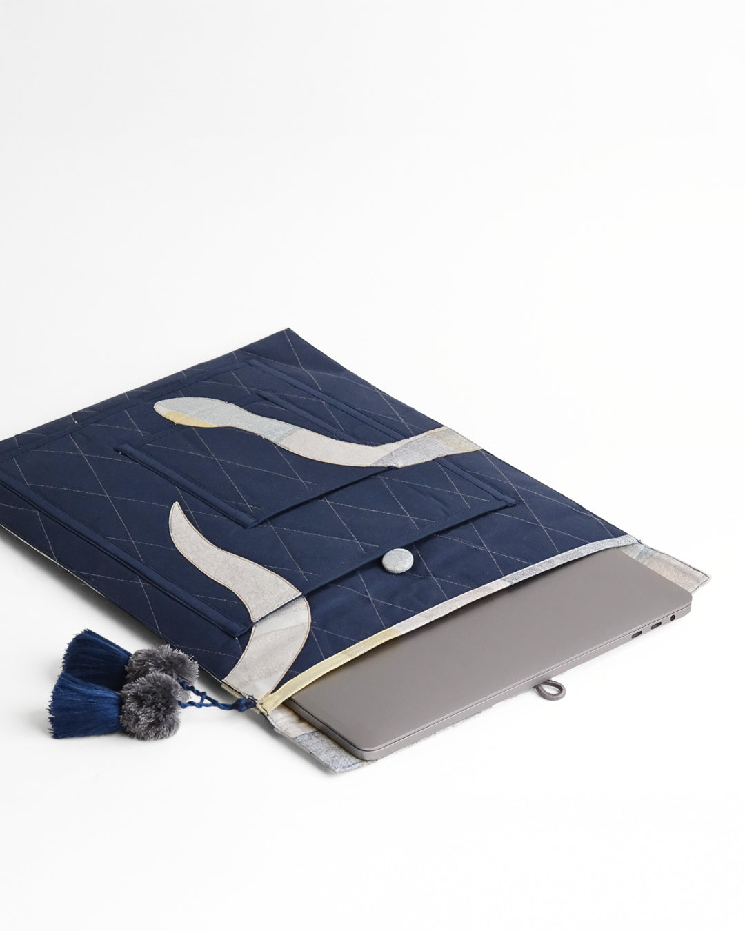 Gond Folk Snake - Blue Laptop Sleeve