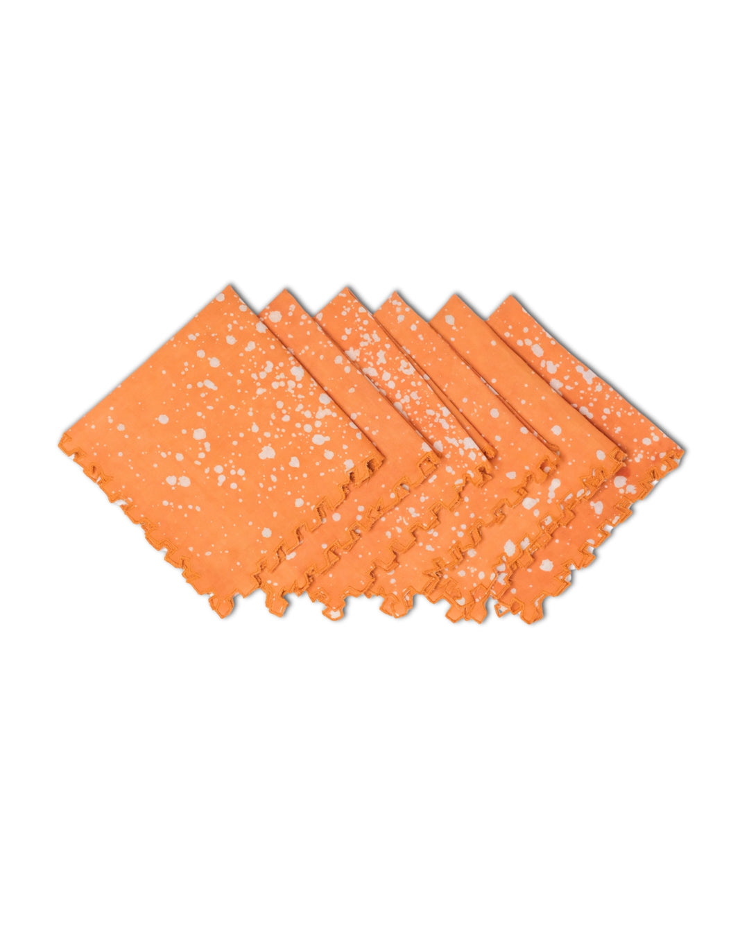 Set of 6 - Stipples Rust Cocktail Napkins