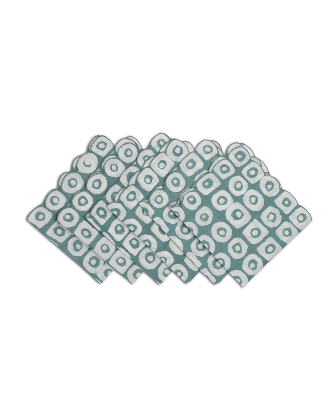 Set of 6 - Polo Green Cocktail Napkins