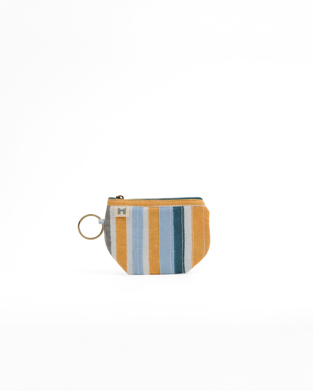 Set of 4 - Floret Blue & Yellow Flat Pouch