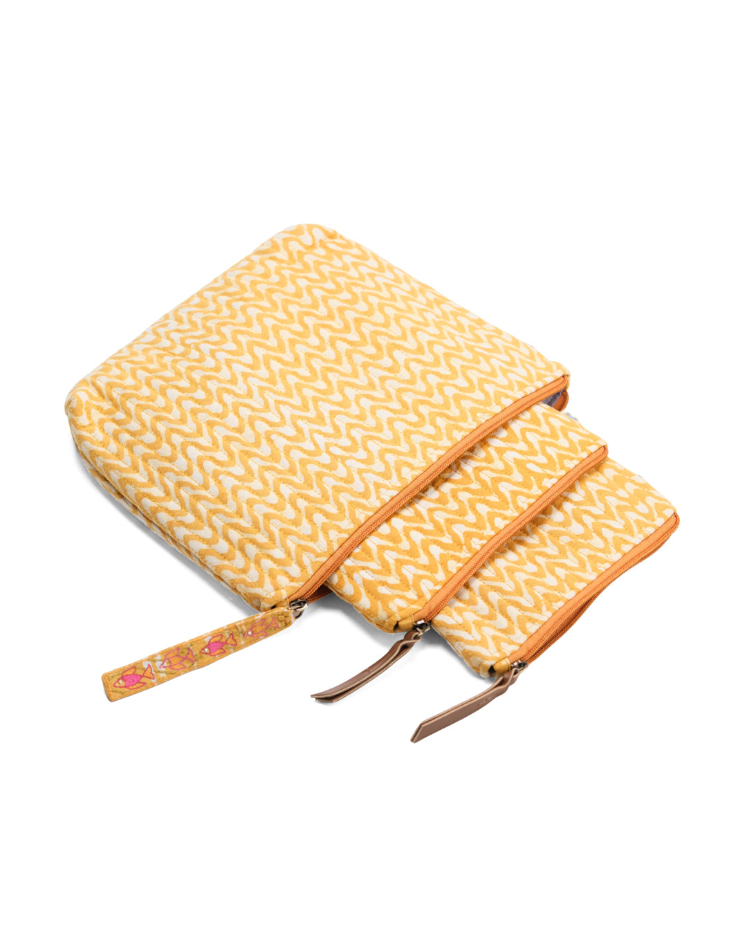 Set of 3 - Sunshine Waves Toiletry Pouches