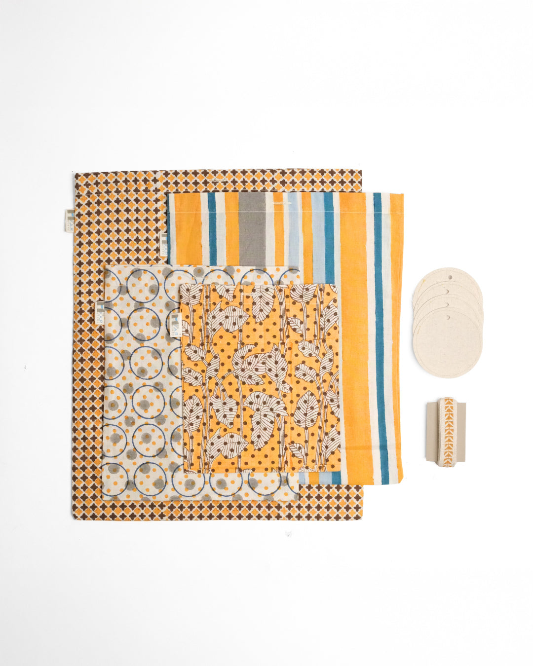 Set of 4 - Tohfa Yellow Gift Sleeves