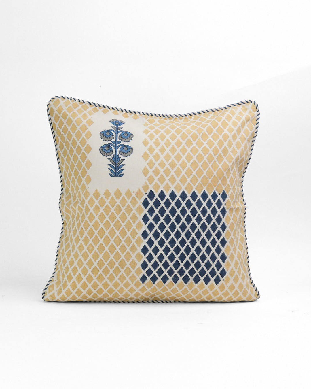 Nature's Canvas Beige Diamond Cushion Cover