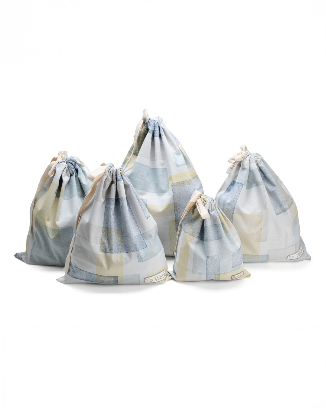 Set of 5 - Blockmetry Blue Travel Organiser