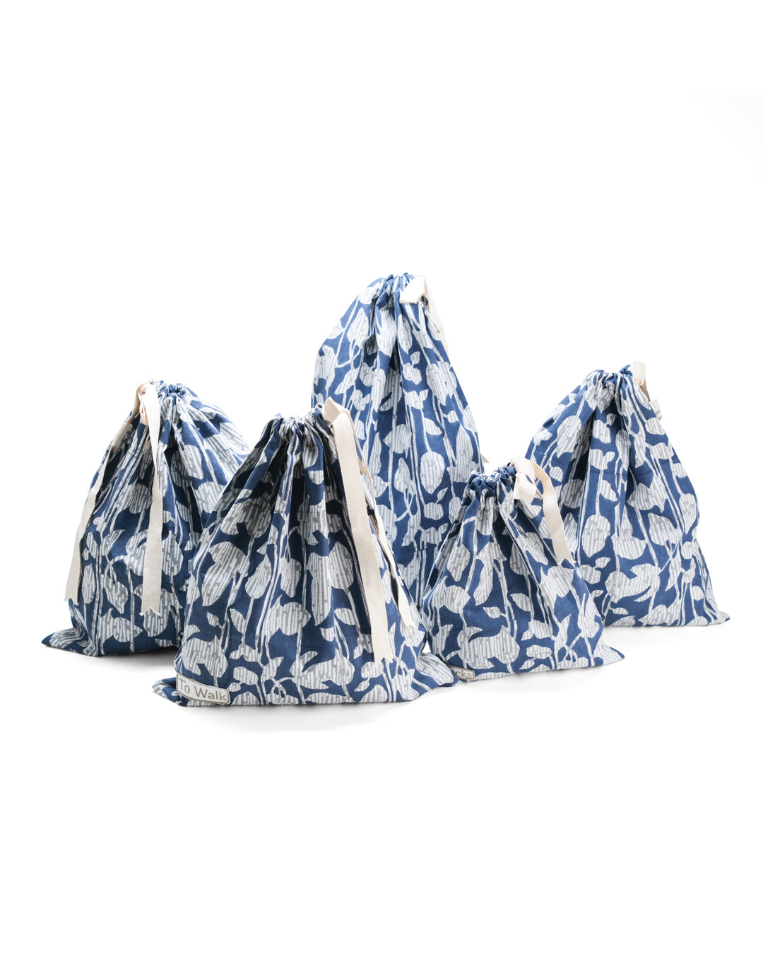 Set of 5 - Nature's Canvas Blue Travel Organiser