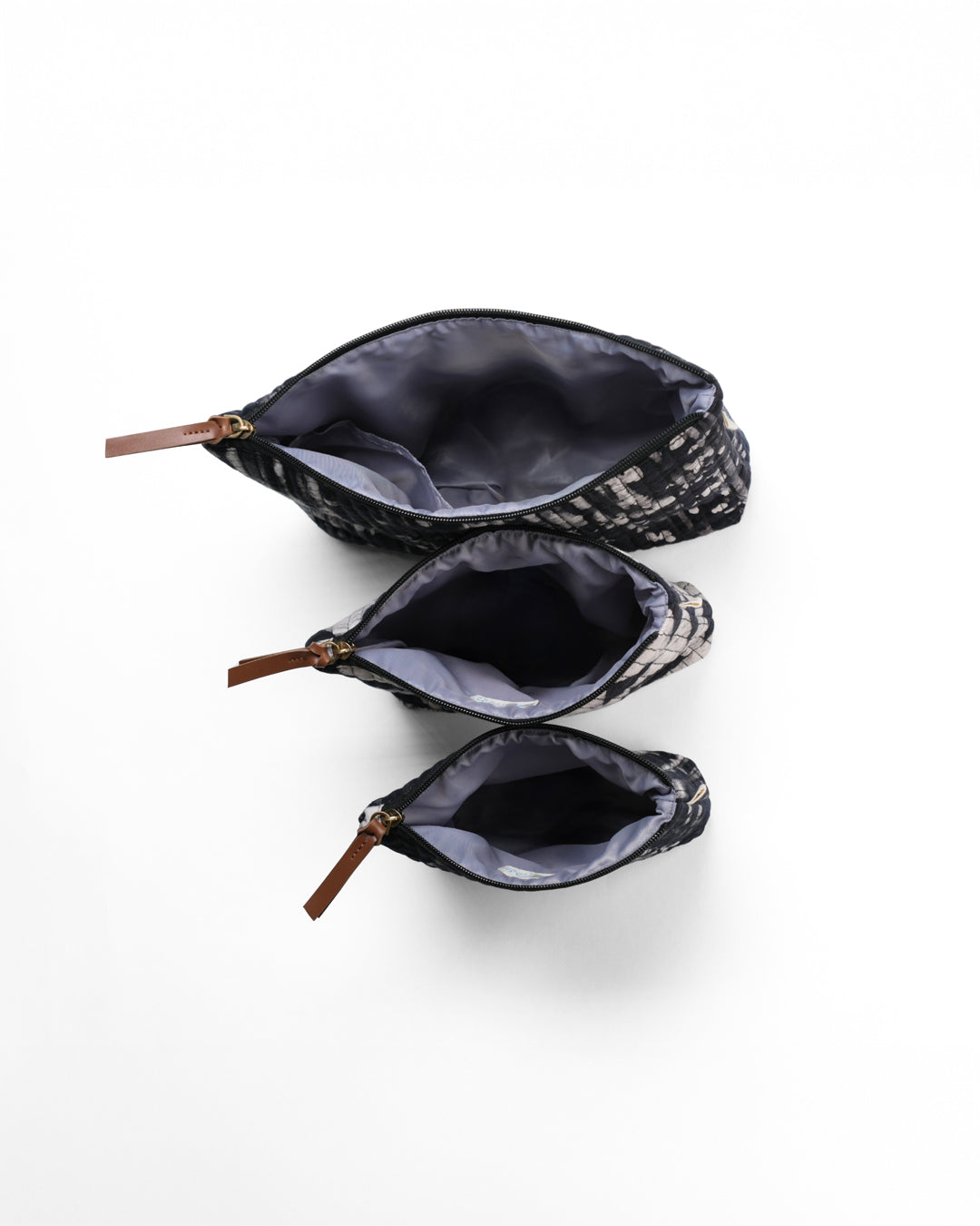 Set of 3 - Dark Fantasy Stripes Toiletry Pouches