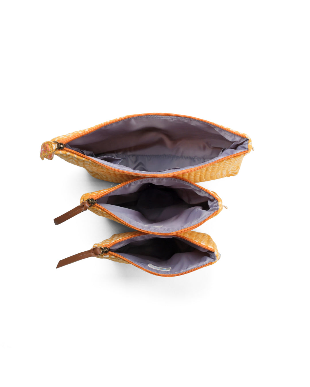 Set of 3 - Sunshine Waves Toiletry Pouches