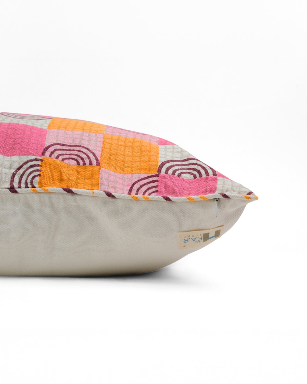 Sunset Whispers - Checks Cushion Cover
