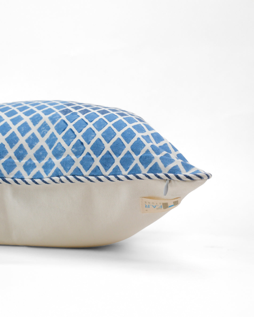 Nature's Canvas Blue Diamond Cushion Cover