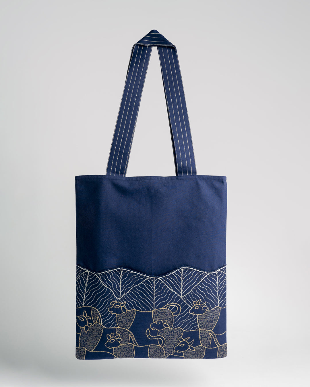 Gond Gaiya Blue Tote Bag