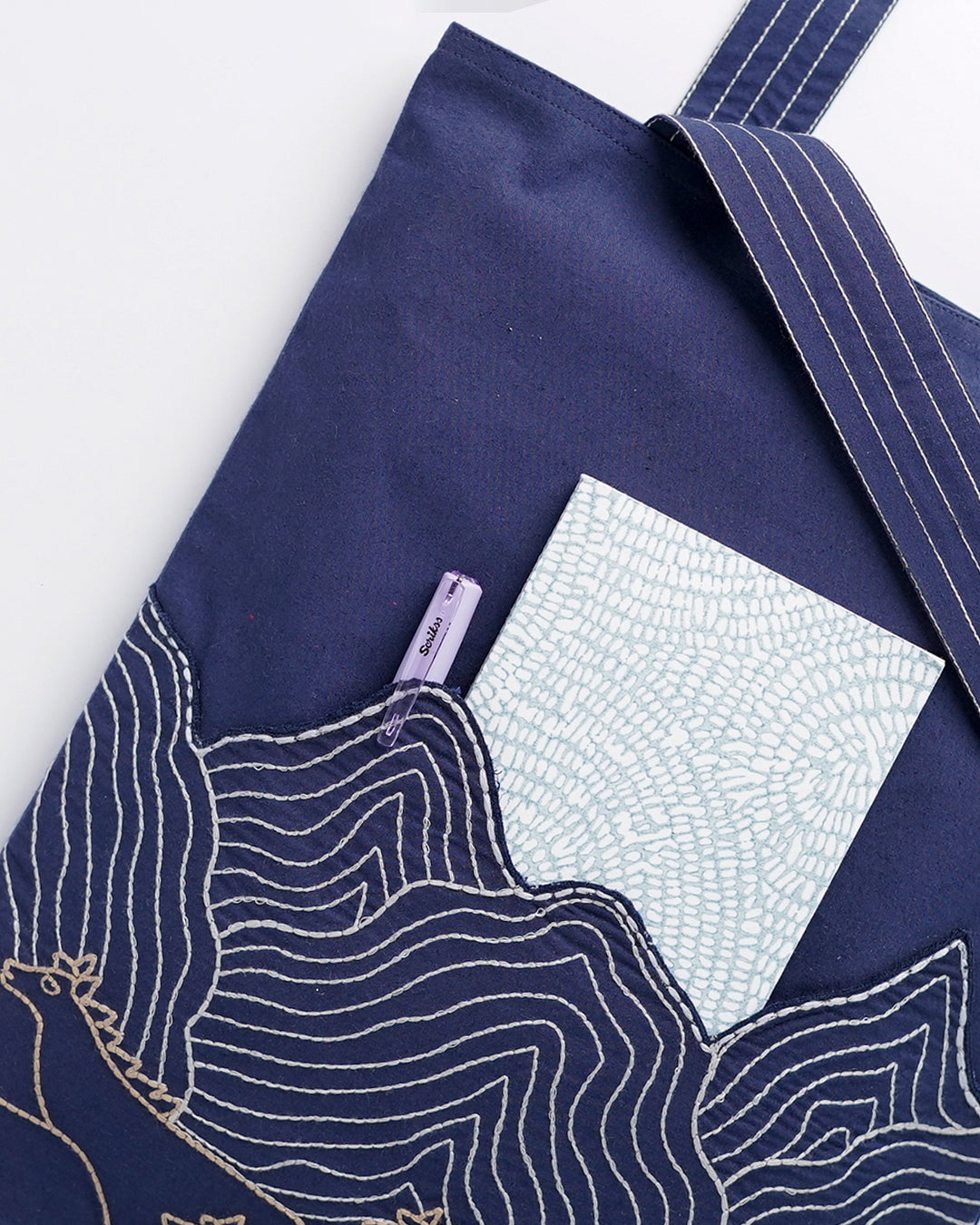 Gond Ashwa Blue Tote Bag