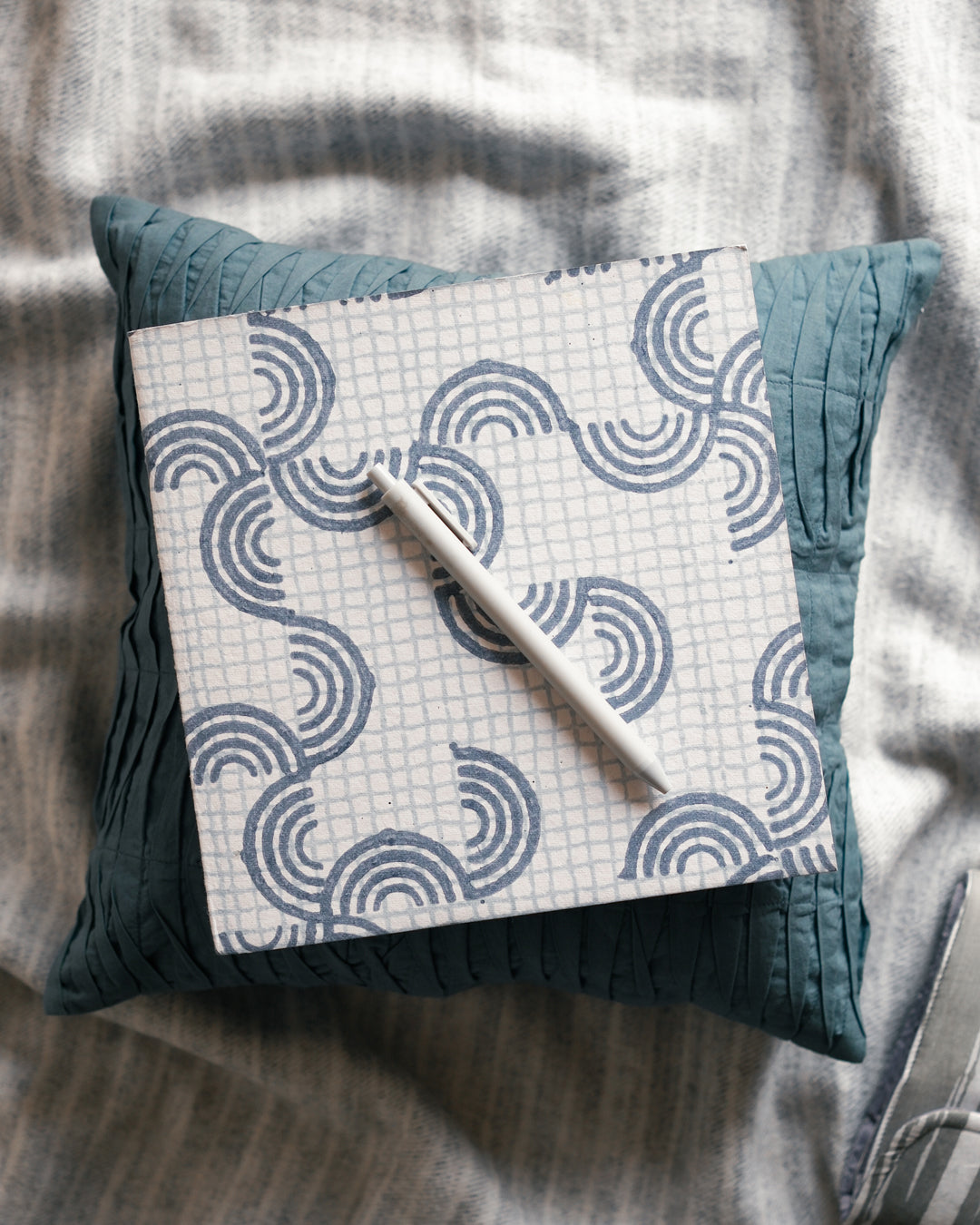 Midnight Blue Arcs - Square Diary