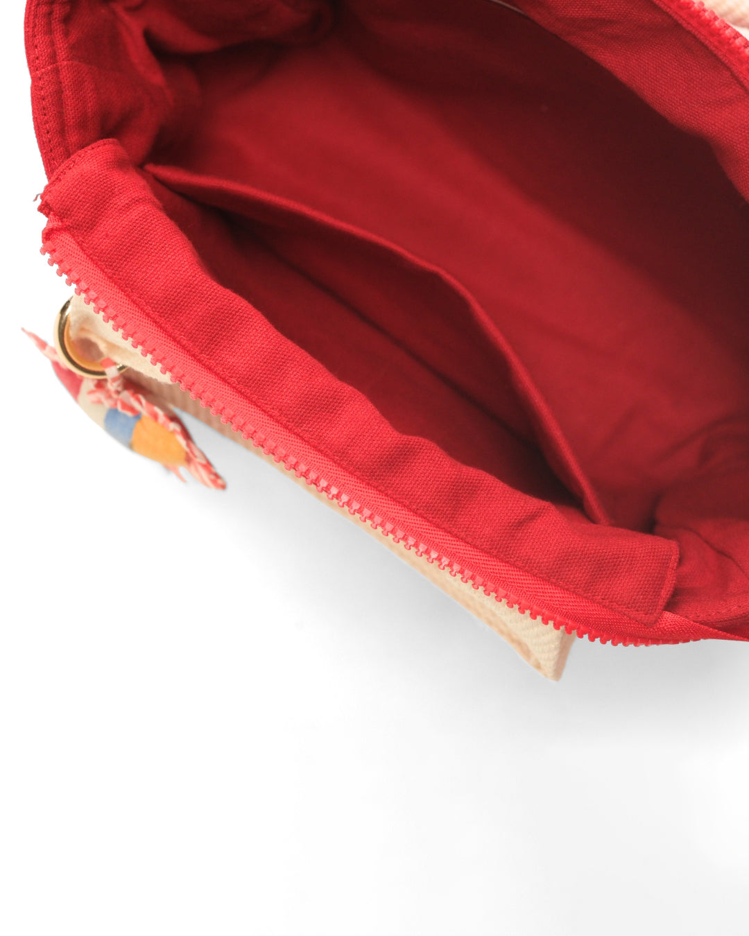 Crimson Flora Mini Tote