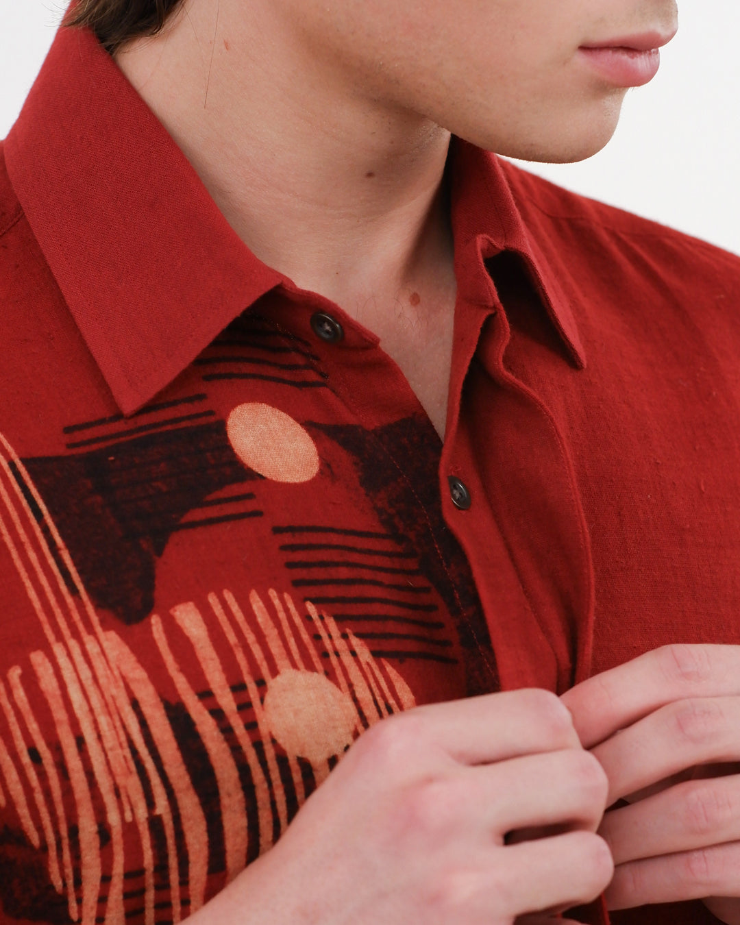 Manjistha Ajrakh Short Sleeve Shirt