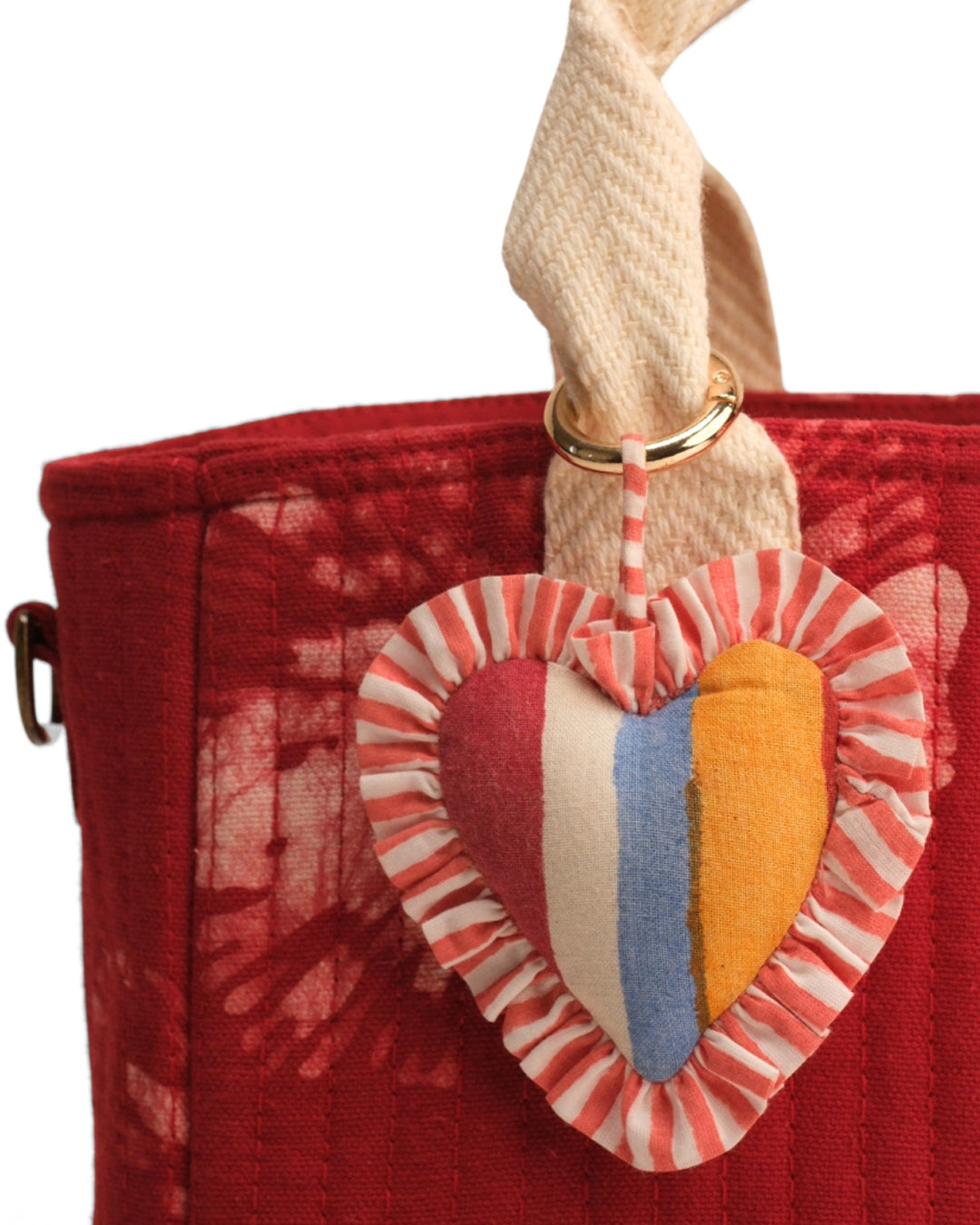 Crimson Flora Mini Tote