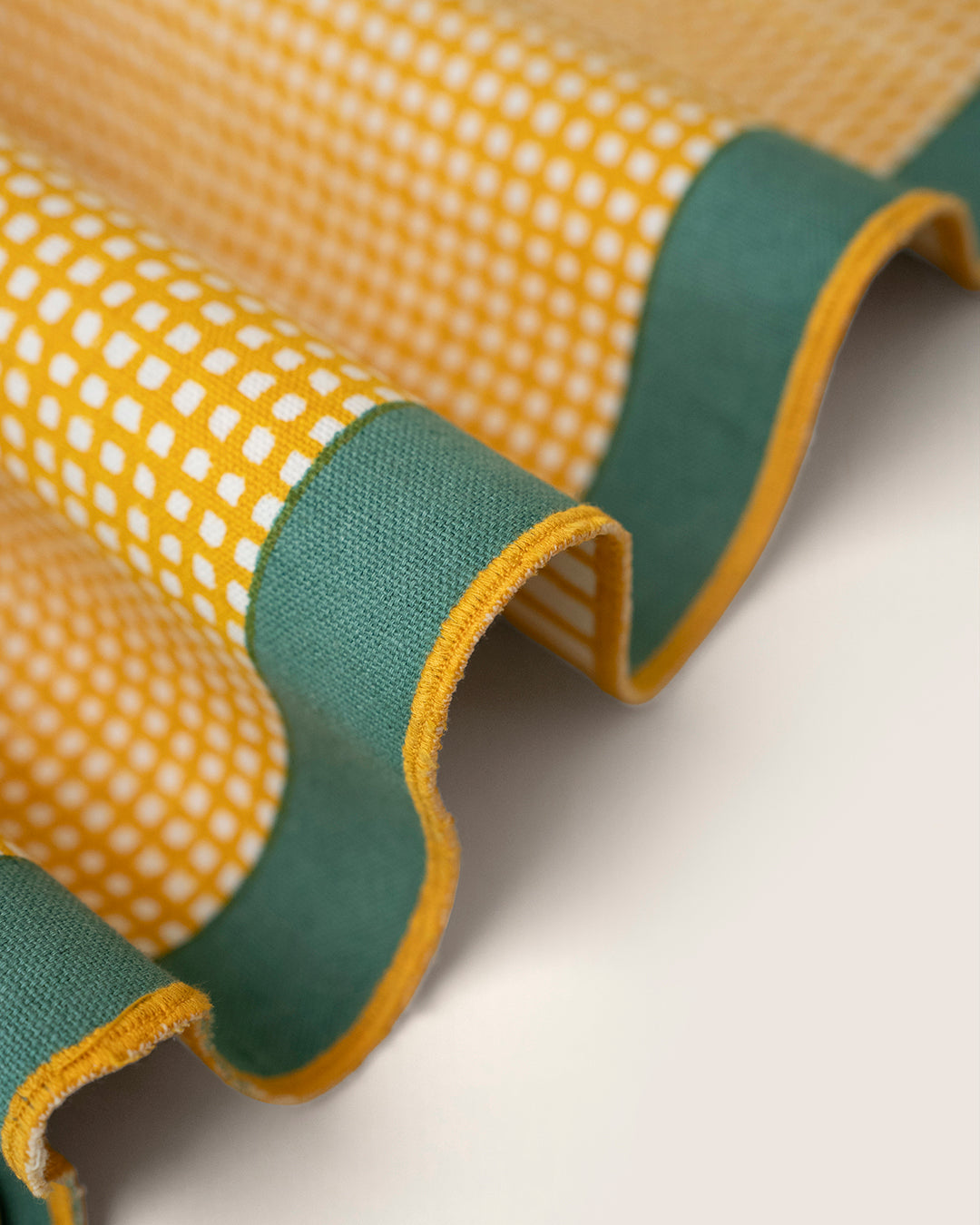 Yellow & Green Checks - Table Runner