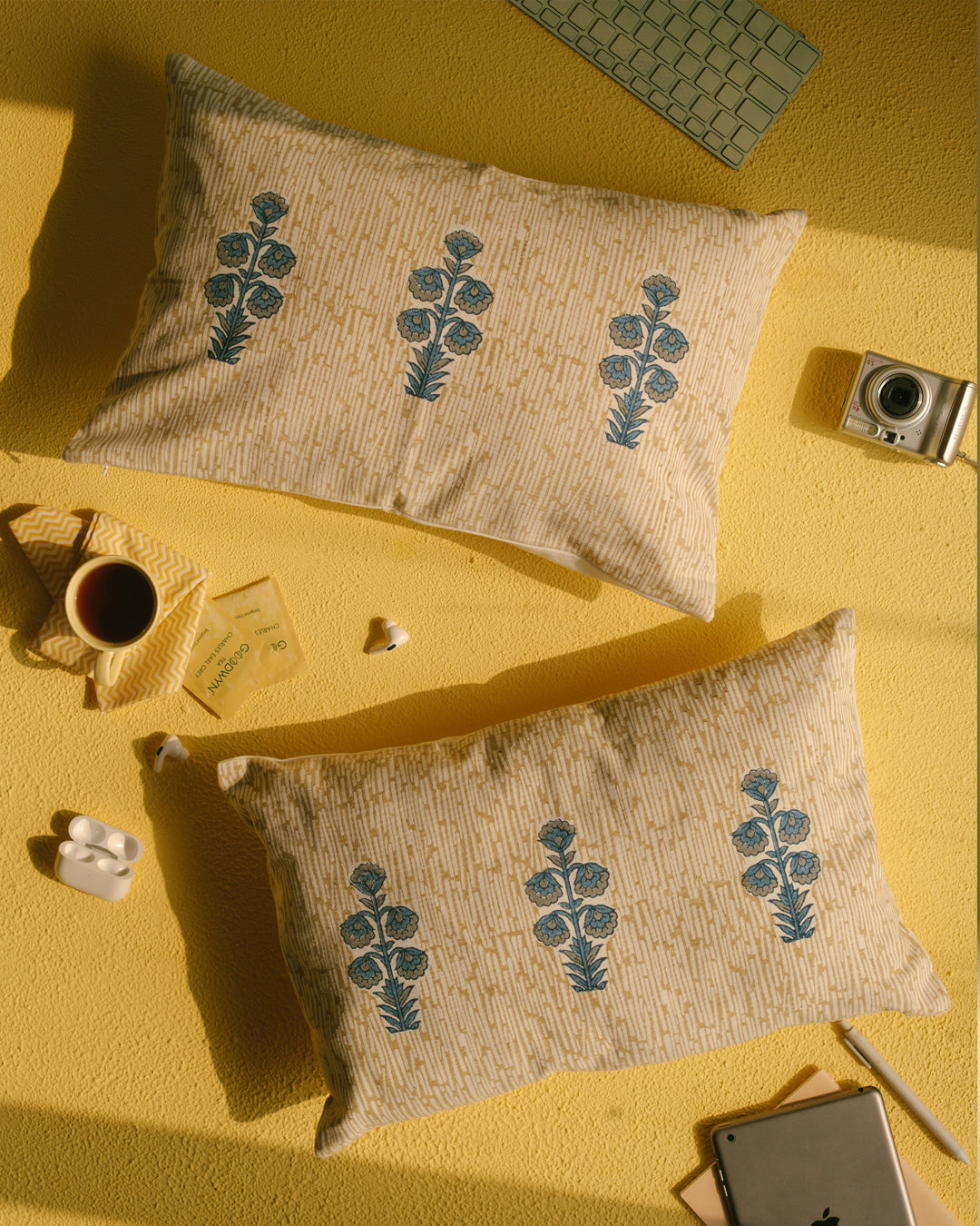 Set of 2 - Nature's Canvas Beige Shams Covers