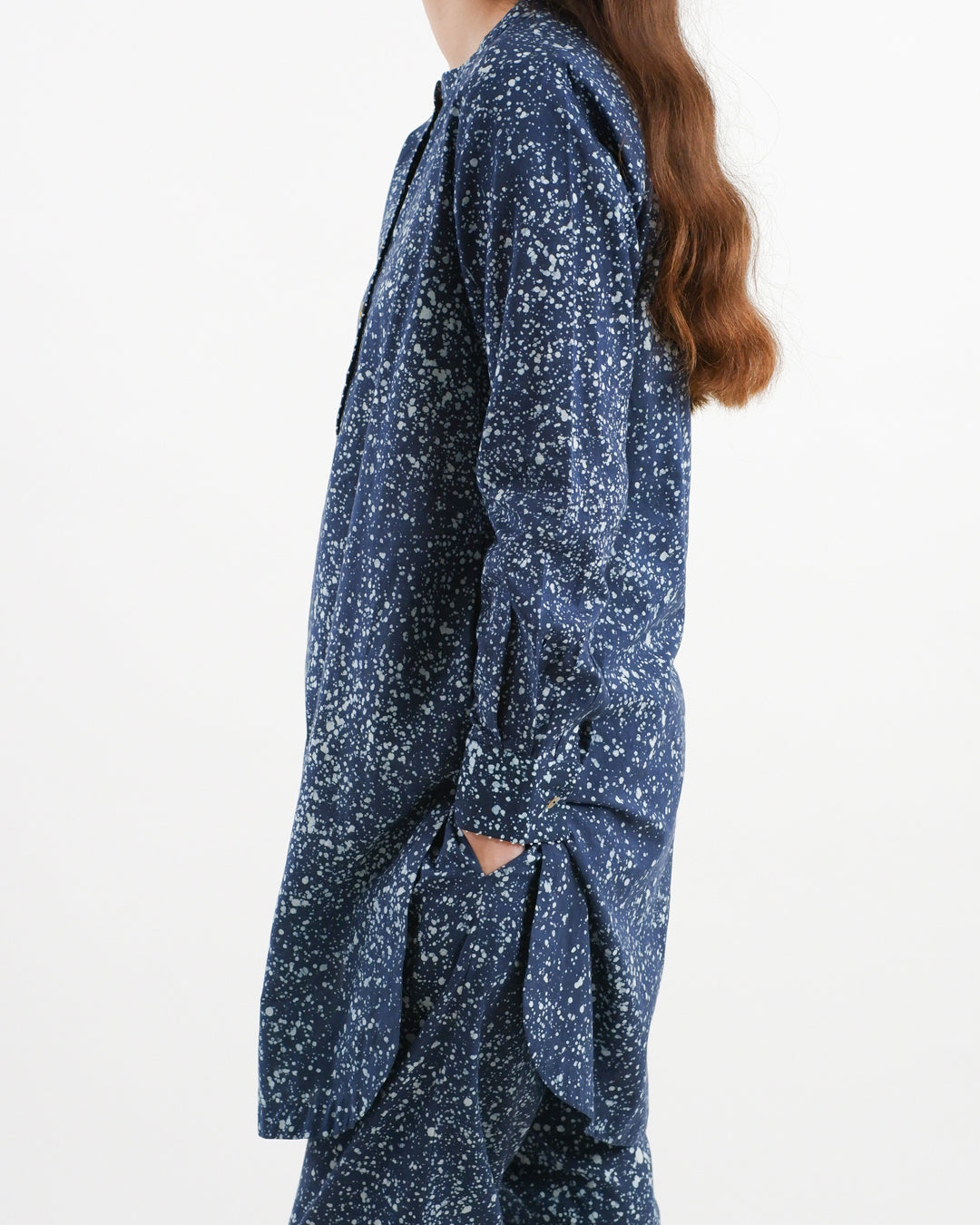 Midnight Blue Stipples Batik Co-ord Set