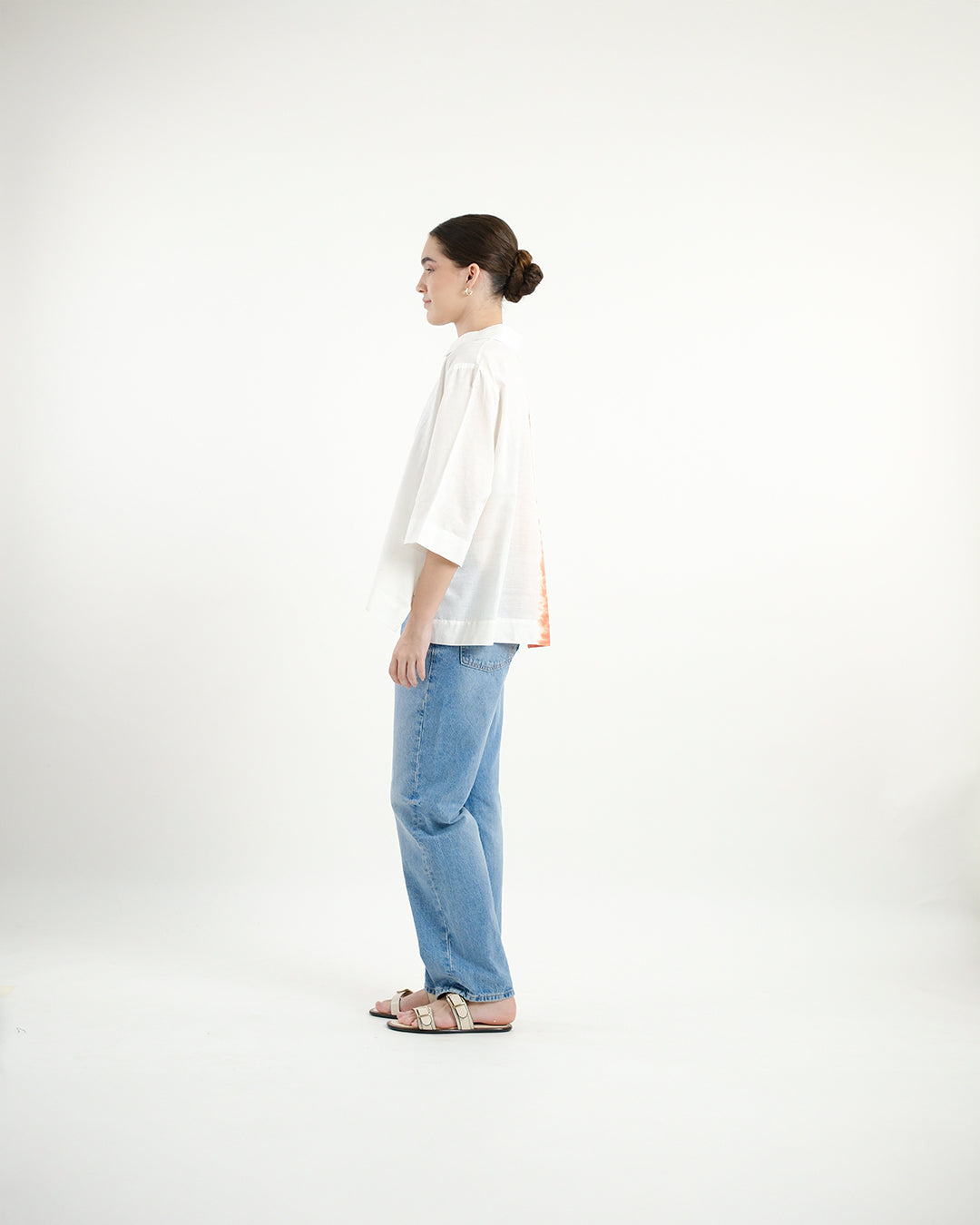 Mitti Rust Shibori  Handloom Cotton Shirt