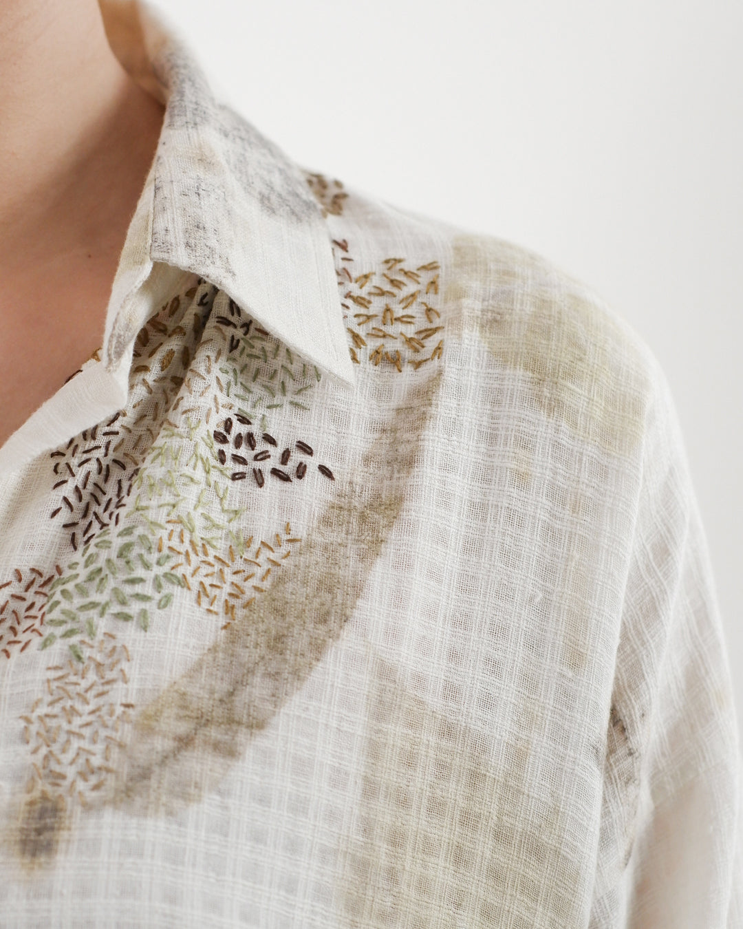 Botanical Print Hand Embroidered Co-ord Set