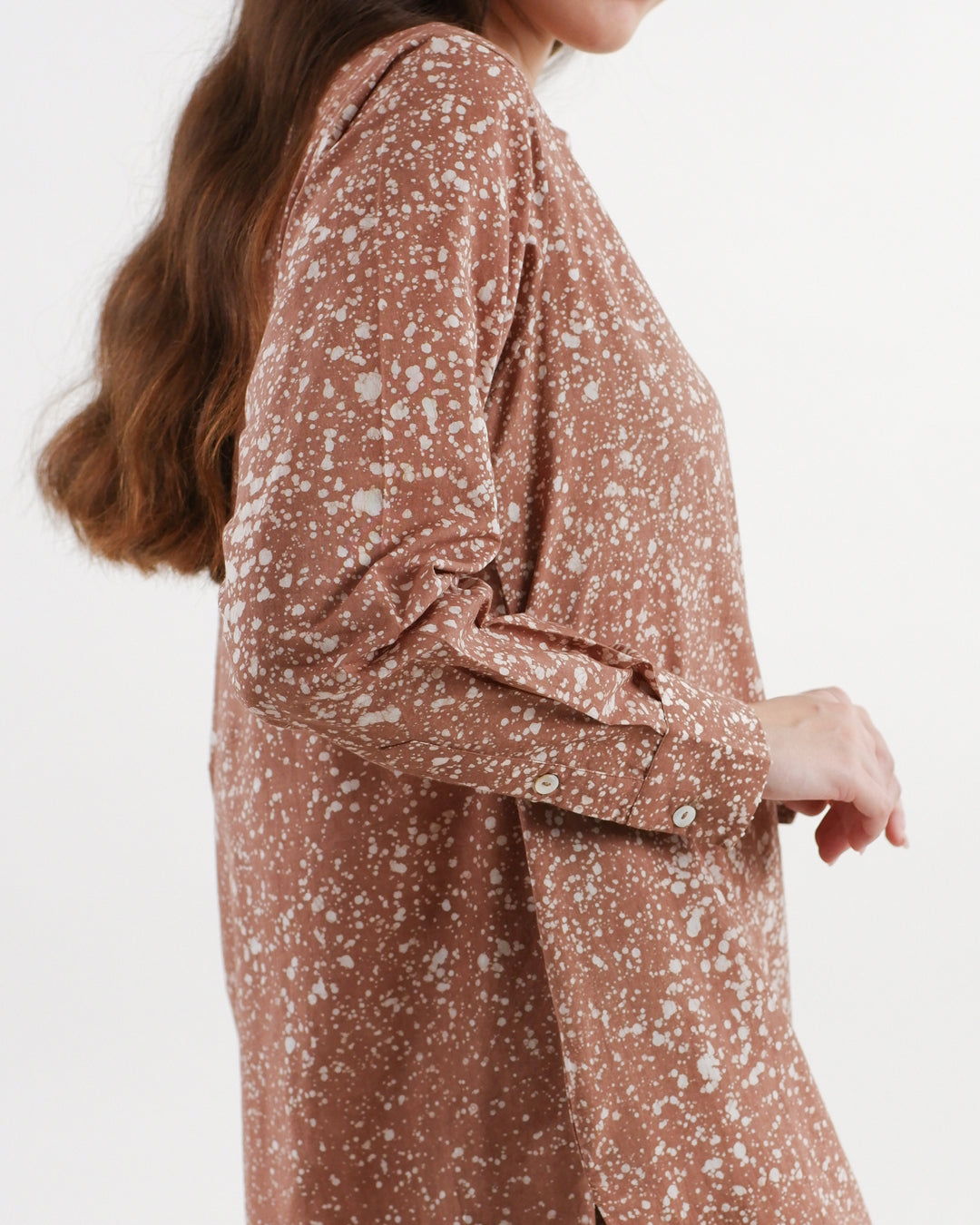 Dust Mauve Stipples Batik Co-ord Set
