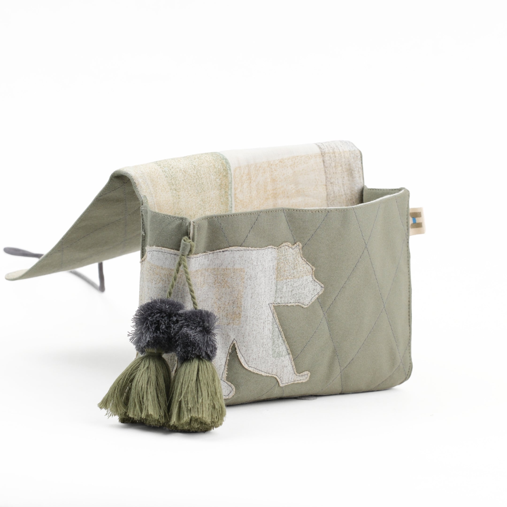 Gond Cable Pouch - Bear (Olive Green)