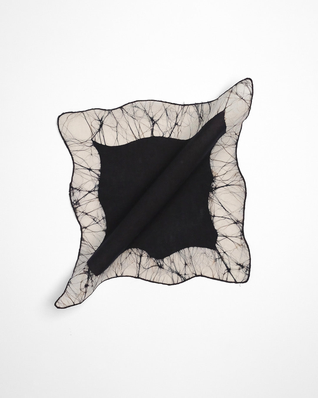 Set of 6 - Waves Black Cocktail Napkins