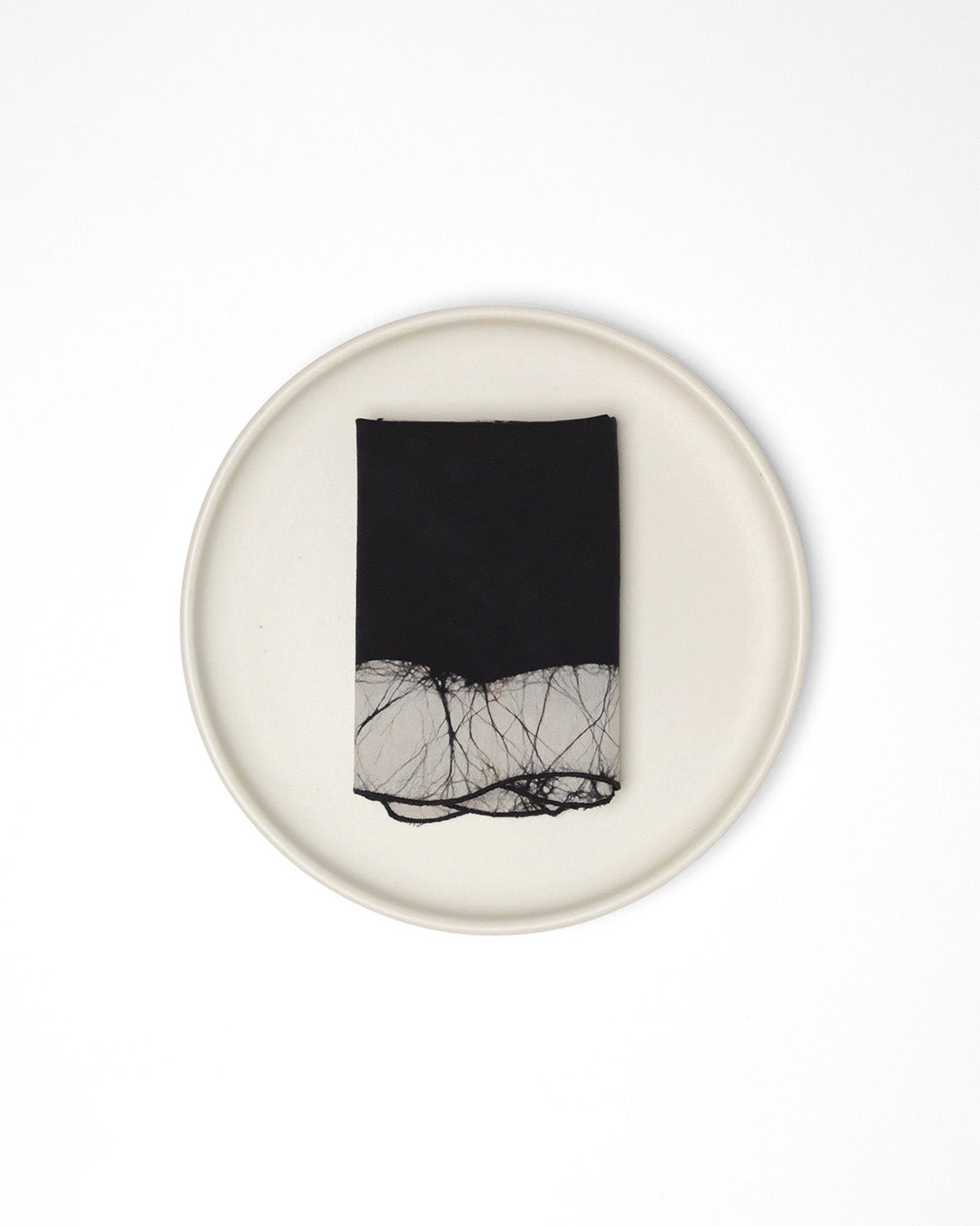 Set of 6 - Waves Black Cocktail Napkins