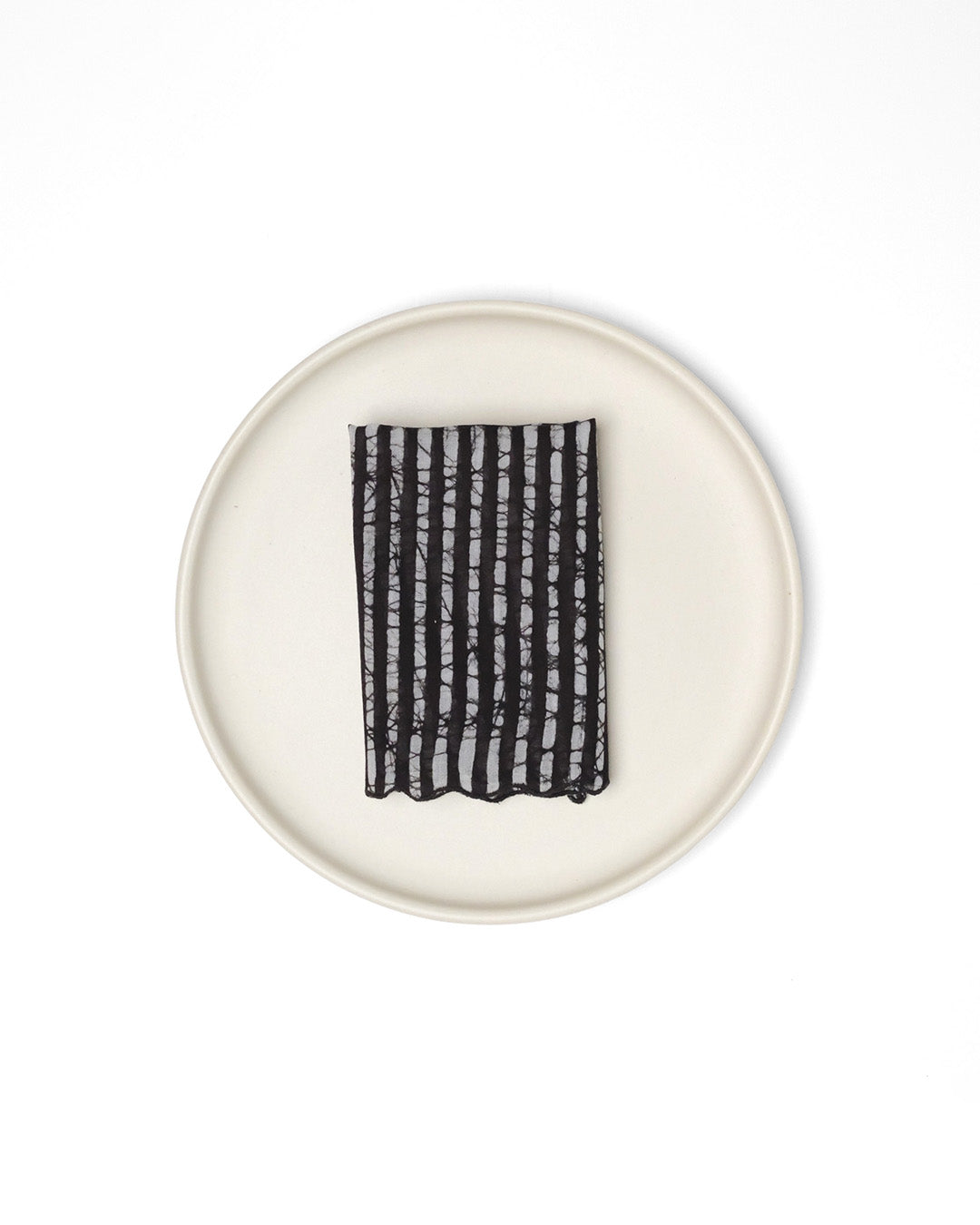 Set of 6 - Stripes Black Cocktail Napkins