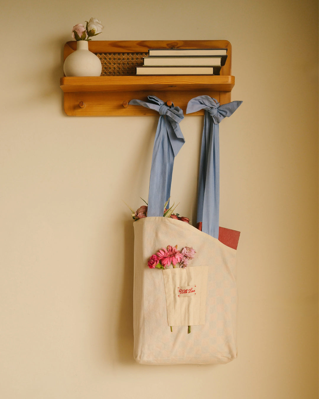 Reversible Purple Bouquet Bag (L)