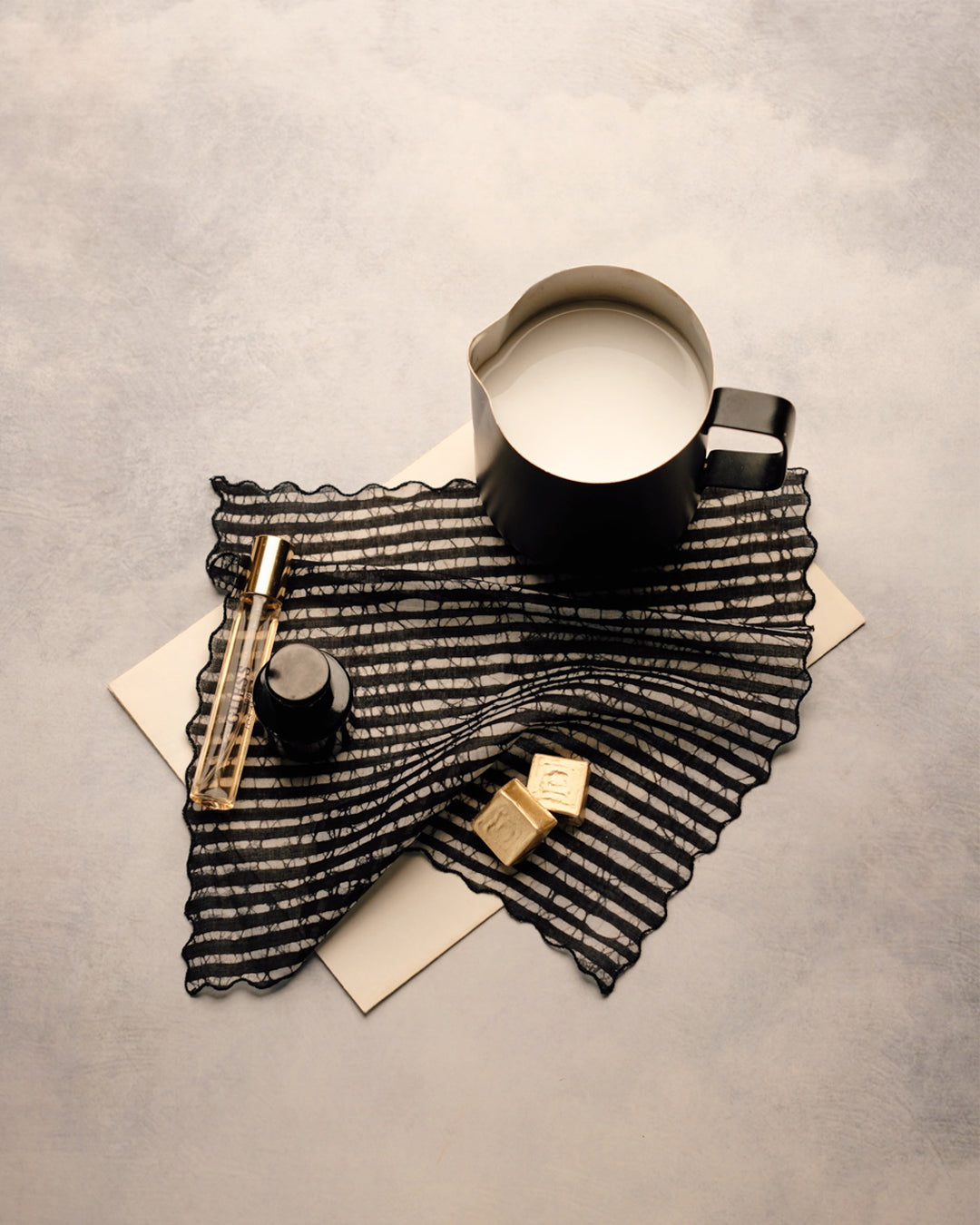 Set of 6 - Stripes Black Cocktail Napkins