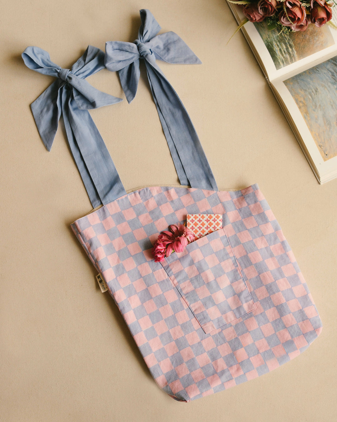 Reversible Purple Bouquet Bag (L)