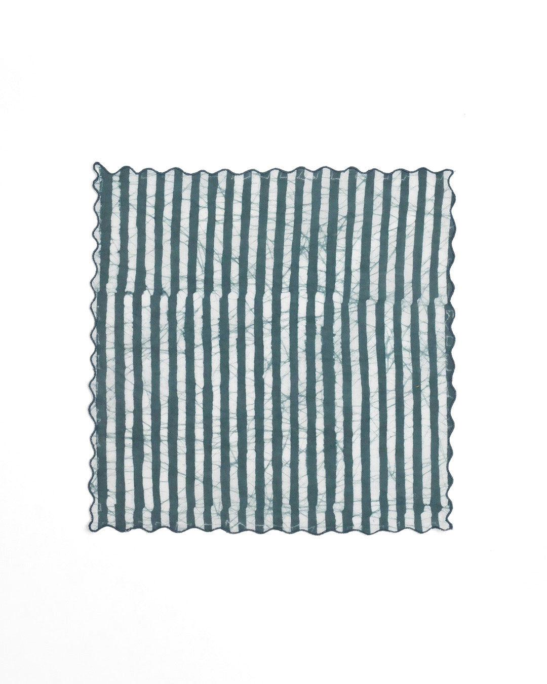 Set of 6 - Stripes Green Cocktail Napkins